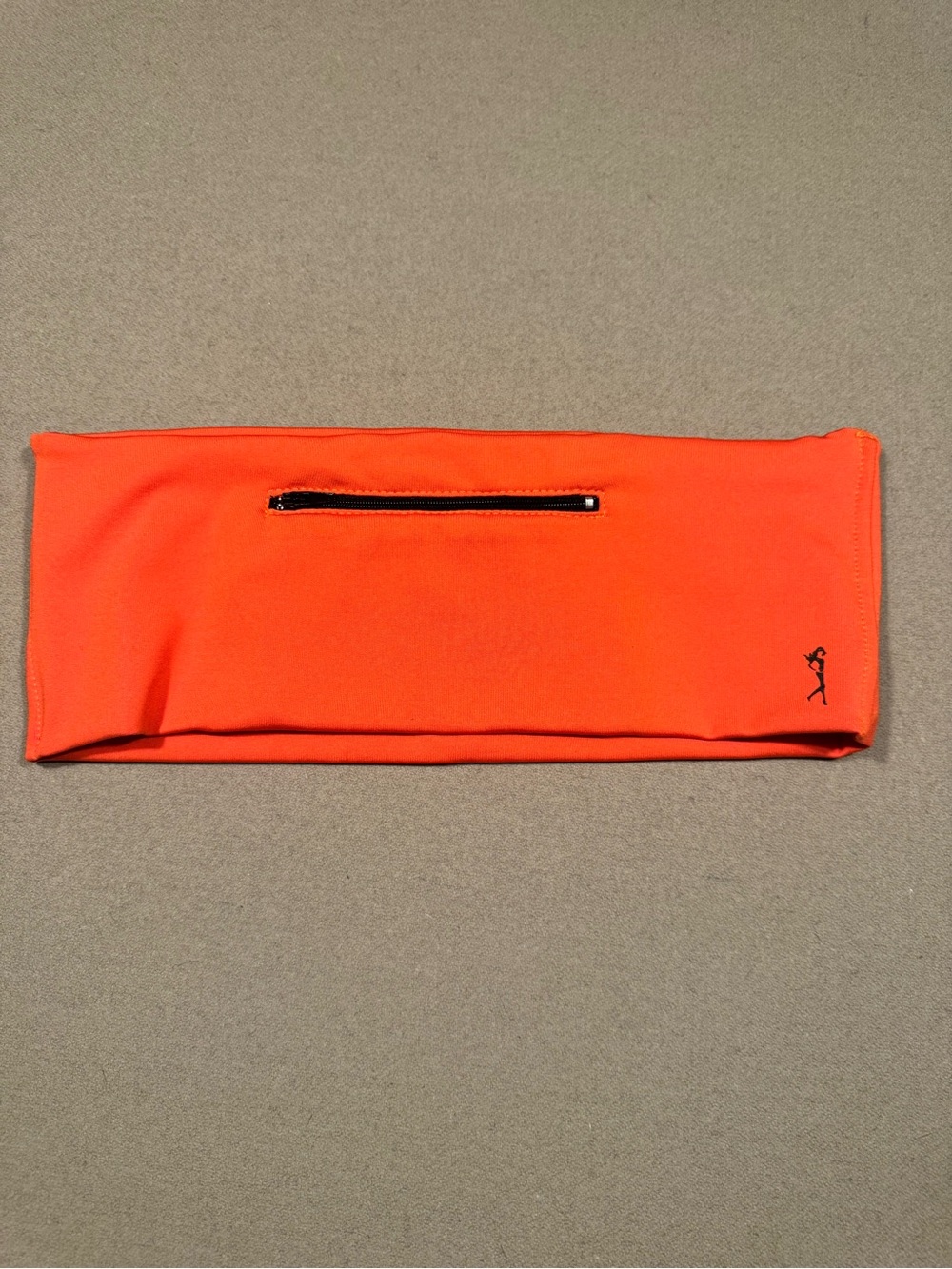 Orange Zip Pocket hands free belt for walking stretchy
